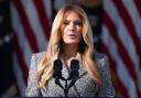 First lady Melania Trump speaks in the Rose Garden of the White House (Mark Schiefelbein/AP)