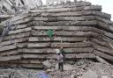 Security forces and civil defence work after a multi-story building collapsed in Nairobi, Kenya (Brian Inganga/AP)