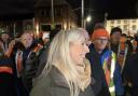 DUP MP Carla Lockhart led an Orange Order parade in Portadown on Saturday night (Mícheál Ó Scannáil/PA)