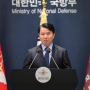 Defence minister Kim Hong-Cheol outlined the proposal (Suh Dae-yeon/Yonhap via AP)
