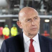 Chancellor of the Exchequer, John Healey during a visit to Shell UK’s St Fergus Gas Terminal in Peterhead, Aberdeenshire, following the announcement of the UK Government’s long-awaited decision on the future of the Jackdaw gas field, a new gas